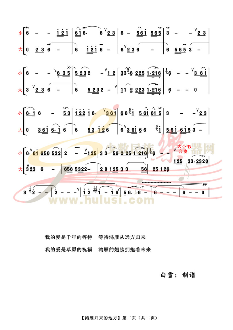 红雁曲谱_红嘴雁图片(3)